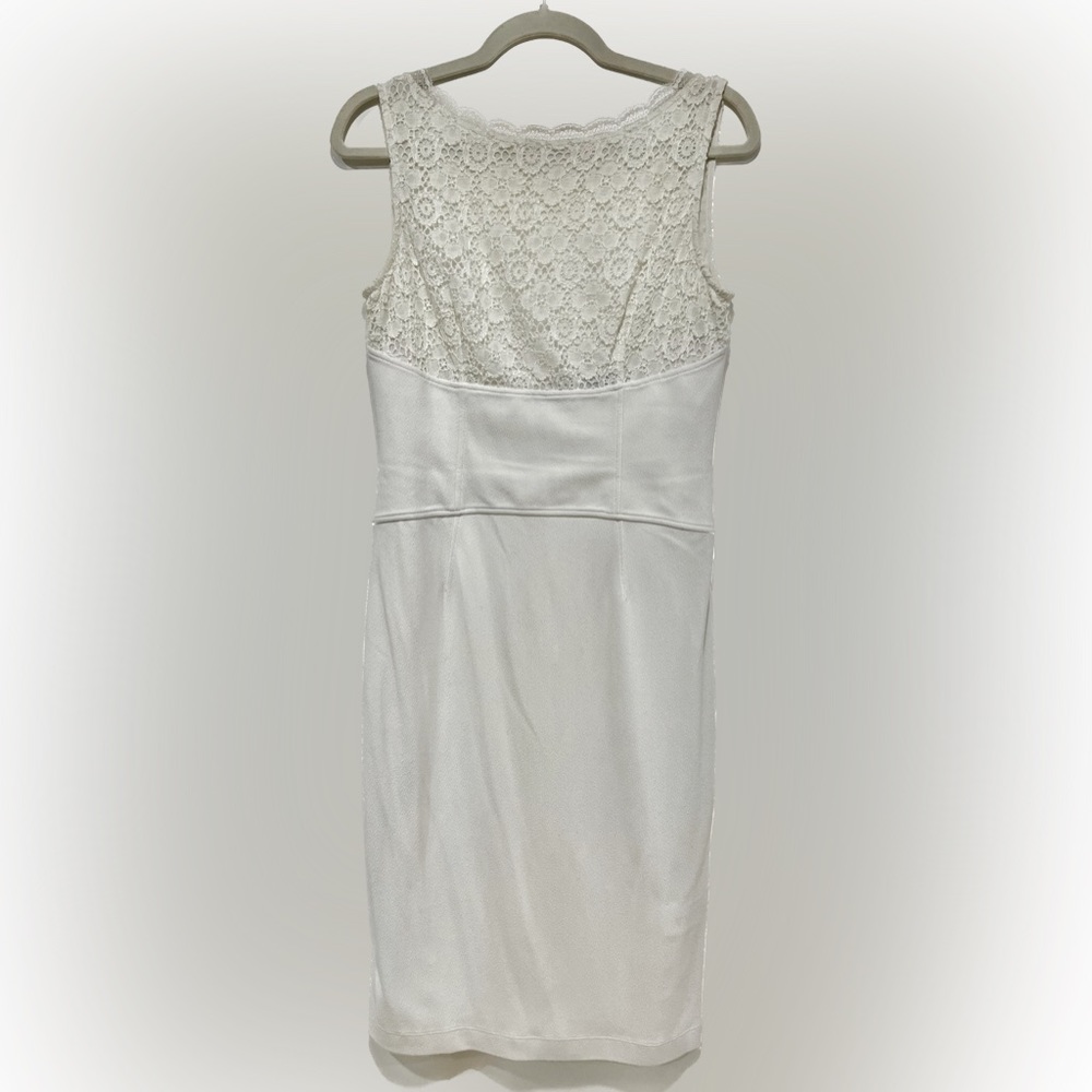 Blumarine Sleeveless Sheath Dress With Lace Bodice